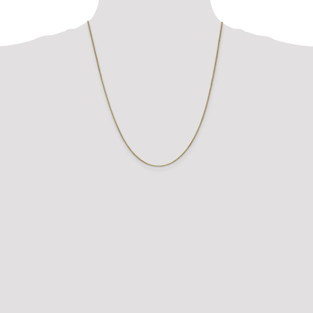 10K Yellow Gold 22" 1mm Box Chain with Polished Finish and Lobster Clasp