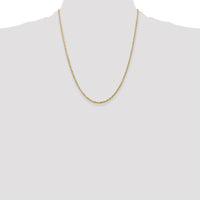 10K Yellow Gold 22" 2.0mm Diamond-Cut Rope Necklace