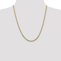 10K Yellow Gold 22" 2.9mm Flat Beveled Curb Chain Necklace