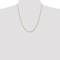 10K Yellow Gold 22" 2mm Diamond-Cut Rope Chain Necklace - Polished Finish
