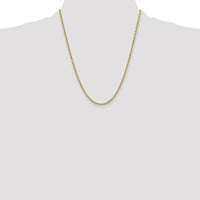10K Yellow Gold 22" 3mm Diamond-Cut Rope Chain Necklace