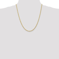 10K Yellow Gold 22" 3mm Diamond-Cut Rope Chain Necklace