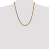 10K Yellow Gold 22" 5.25mm Semi-Solid Miami Cuban Chain