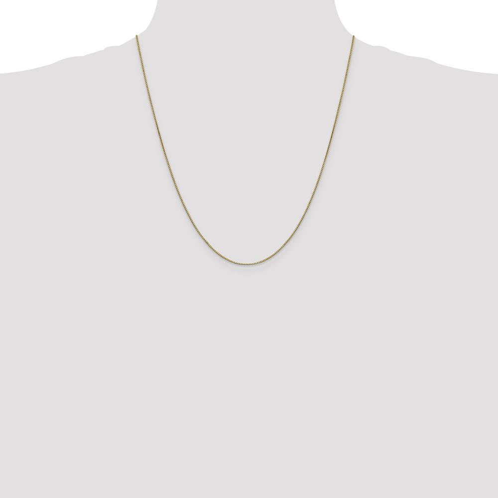10K Yellow Gold 22" Box Chain Necklace - Polished Finish