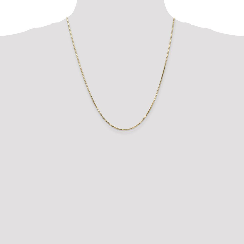 10K Yellow Gold 22" Box Chain Necklace - Polished Finish