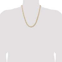 10K Yellow Gold 22" Concave Anchor Chain Necklace - 6.25mm Links