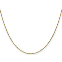 10K Yellow Gold 22" Diamond-Cut Cable Chain Necklace