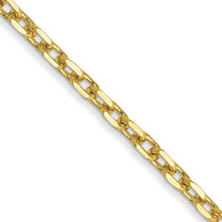 10K Yellow Gold 22" Diamond-Cut Cable Chain Necklace
