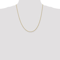 10K Yellow Gold 22" Diamond-Cut Rope Chain - 1.85mm Width