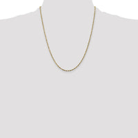 10K Yellow Gold 22" Diamond-Cut Rope Chain - 1.8mm Width