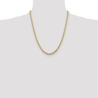 10K Yellow Gold 22" Diamond-Cut Rope Chain - 4.25mm Width