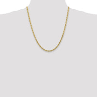 10K Yellow Gold 22" Diamond-Cut Rope Chain - 4.5mm Width