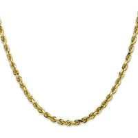 10K Yellow Gold 22" Diamond-Cut Rope Chain - 4mm Width