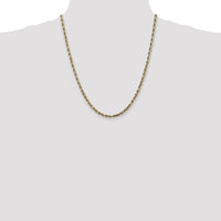 10K Yellow Gold 22" Diamond-Cut Rope Chain - 4mm Width