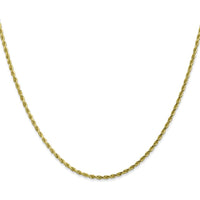 10K Yellow Gold 22" Diamond-cut Rope Chain Necklace - 1.75mm Width