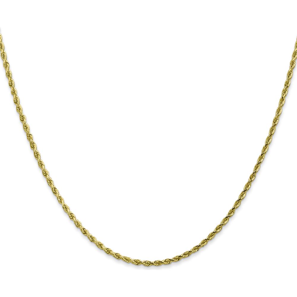 10K Yellow Gold 22" Diamond-cut Rope Chain Necklace - 1.75mm Width