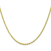 10K Yellow Gold 22" Diamond-Cut Rope Chain Necklace - 2.25mm Width
