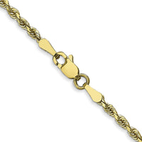 10K Yellow Gold 22" Diamond-Cut Rope Chain Necklace - 2.25mm Width