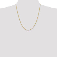 10K Yellow Gold 22" Diamond-Cut Rope Chain Necklace - 2.25mm Width