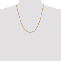 10K Yellow Gold 22" Diamond-Cut Rope Chain Necklace - 2.75mm Width