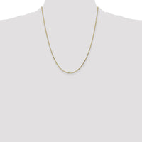 10K Yellow Gold 22" Diamond-Cut Round Open Link Cable Chain
