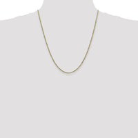10K Yellow Gold 22" Flat Figaro Chain with Polished Finish