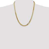 10K Yellow Gold 22" Herringbone Chain - 4mm Width Polished Finish