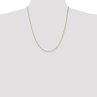 10K Yellow Gold 22" Polished Box Chain Necklace - 1.1mm Width