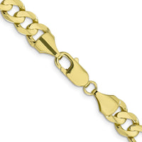 10K Yellow Gold 22" Polished Open Figaro Chain Necklace - 8.75mm Links