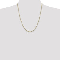 10K Yellow Gold 22" Singapore Chain Necklace - 1.7mm Width