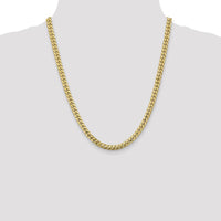 10K Yellow Gold 22" Solid Miami Cuban Chain - 5.5mm Width