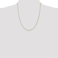 10K Yellow Gold 22" Spiga Chain with Diamond-Cut Texture - 1.05mm Width