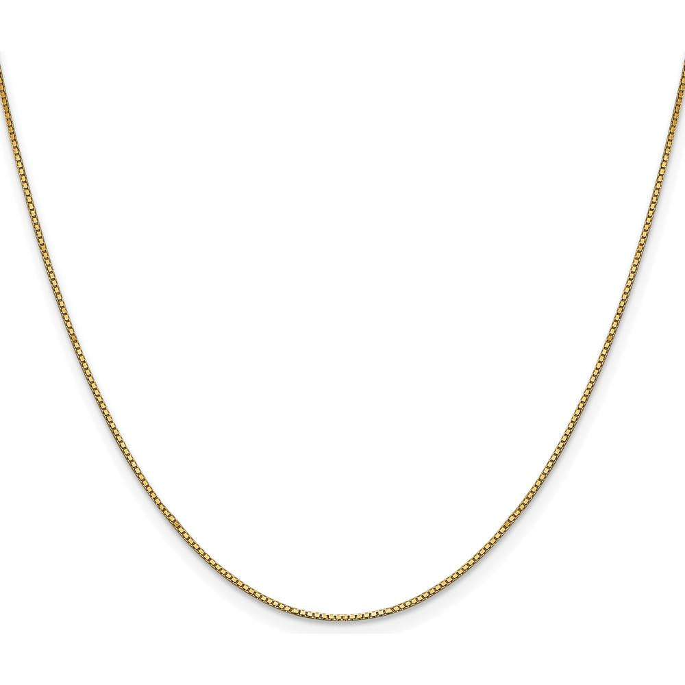 10K Yellow Gold 24" 0.9mm Box Chain Necklace with Lobster Clasp