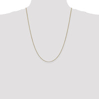 10K Yellow Gold 24" 0.9mm Box Chain Necklace with Lobster Clasp