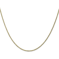 10K Yellow Gold 24" 1.15mm Diamond-Cut Rope Chain with Lobster Clasp