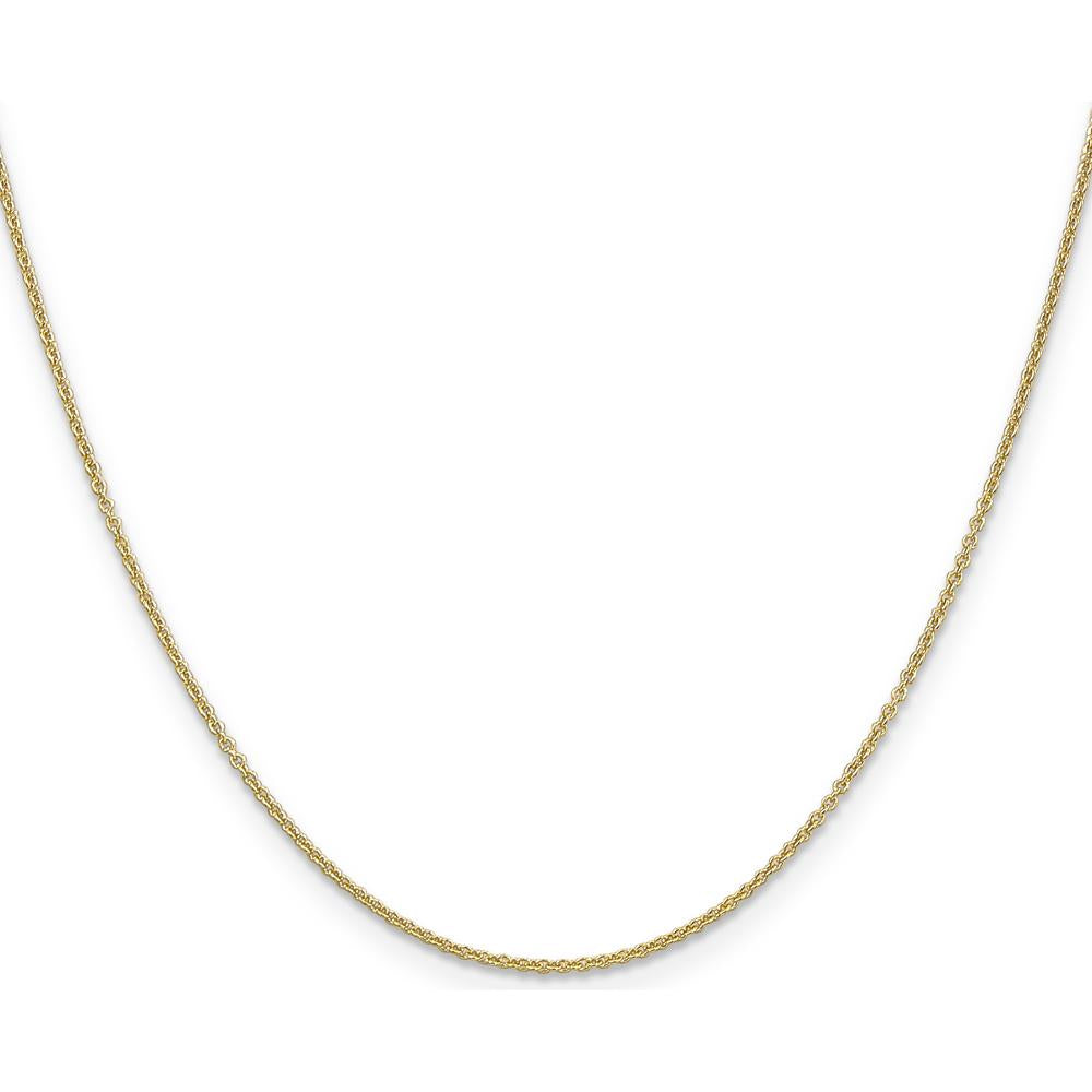 10K Yellow Gold 24" 1.2mm Cable Chain Necklace