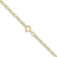 10K Yellow Gold 24" 1.35mm Solid Cable Rope Chain with Polished Finish