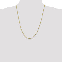 10K Yellow Gold 24" 1.75mm Diamond-Cut Rope Chain with Lobster Clasp