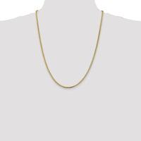 10K Yellow Gold 24" 2.3mm Franco Chain Necklace with Lobster Clasp