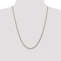 10K Yellow Gold 24" 2.5mm Semi-Solid Curb Link Chain Necklace