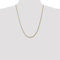 10K Yellow Gold 24" 2.75mm Flat Figaro Chain Necklace with Lobster Clasp