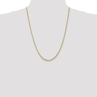10K Yellow Gold 24" 2mm Franco Chain Necklace with Polished Finish and Lobster Clasp