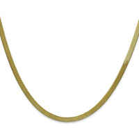 10K Yellow Gold 24" 3mm Herringbone Chain Necklace - Polished Finish