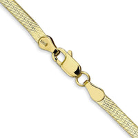 10K Yellow Gold 24" 3mm Herringbone Chain Necklace - Polished Finish
