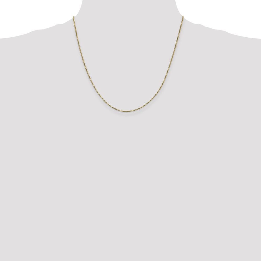 10K Yellow Gold 24" Box Chain Necklace - 0.95mm Width
