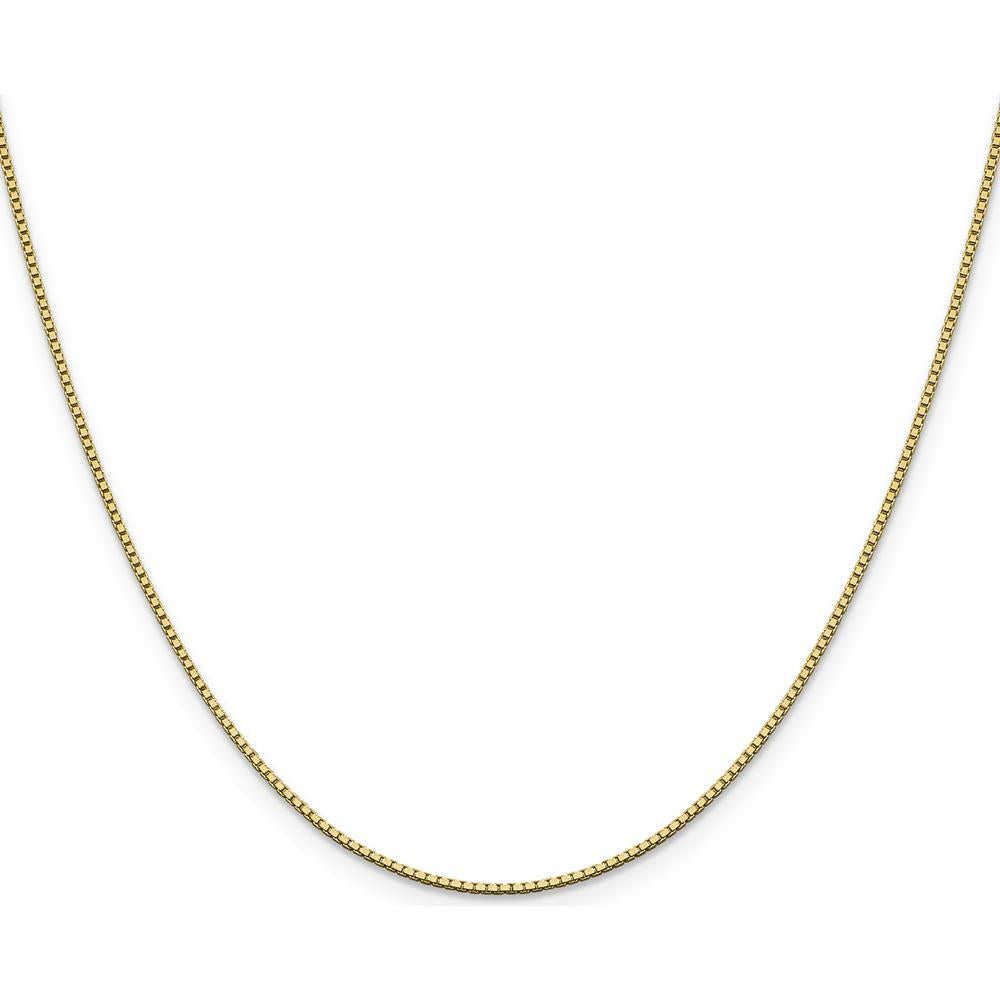 10K Yellow Gold 24" Box Chain Necklace - 1.05mm Width