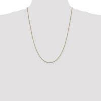 10K Yellow Gold 24" Box Chain Necklace - 1.05mm Width