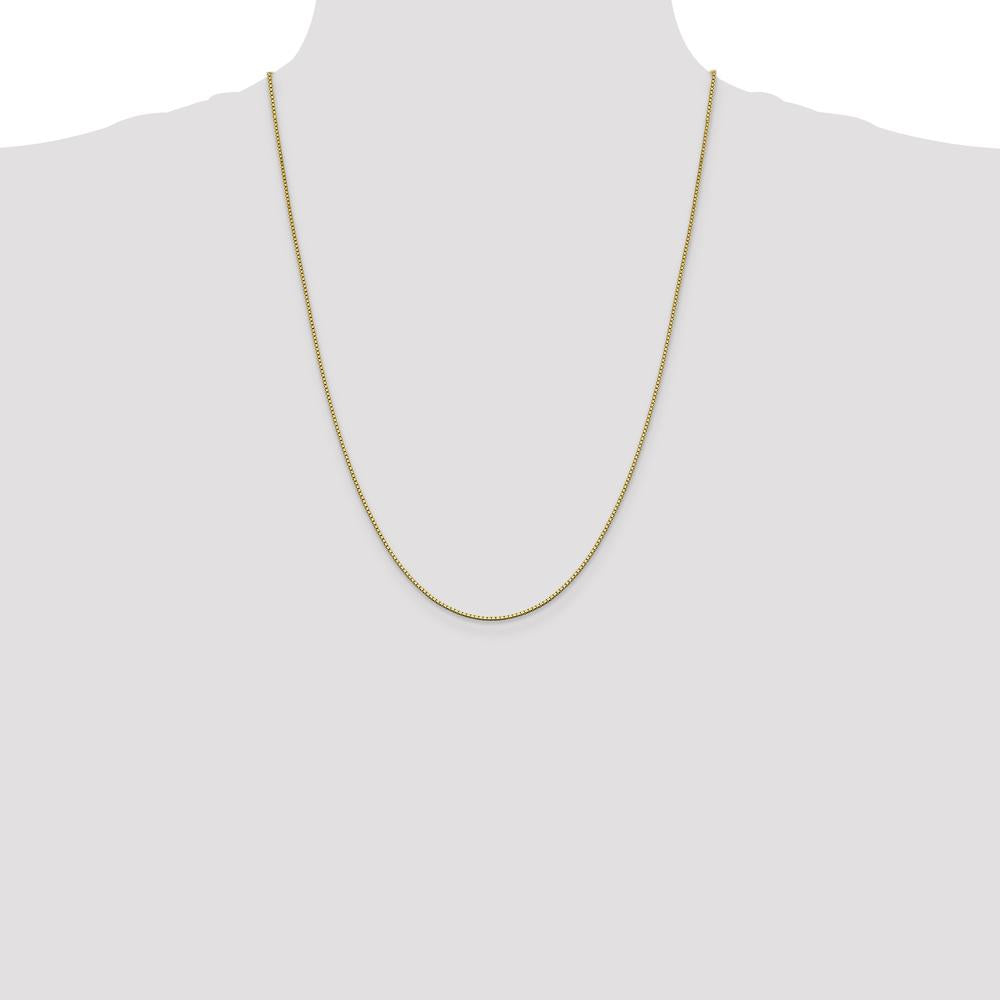 10K Yellow Gold 24" Box Chain Necklace - 1.05mm Width