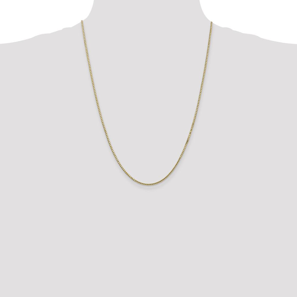 10K Yellow Gold 24" Box Chain Necklace - 1.5mm Width
