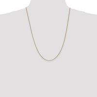 10K Yellow Gold 24" Box Chain Necklace - Polished Finish, 1mm Width